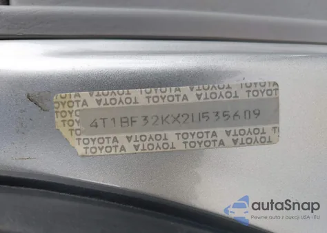2002 Toyota Camry Le V6 from USA, damaged, VIN 4T1BF32KX2U535609